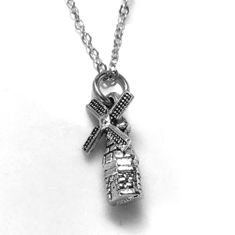 Miniature Windmill Charm Necklace